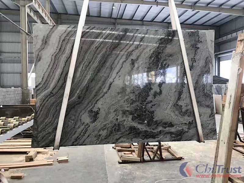 Grey Butterfly Granite Slab For Countertop